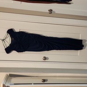 Adrinna Papell, long dress, blue, size 2P
